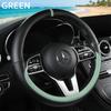 Napa Leather Steering Wheel Cover Non-Slip Inside, Universal 15 Inch for Car, All Season & Wear-Resistant