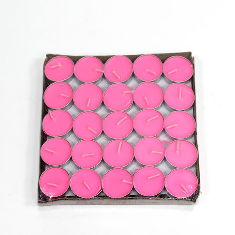 

Упаковка из 50 круглых бездымных восковых свечей для дней рождения, Рождества, предложений руки и сердца и романтических событий.. Горит 2 часа. 2-hour round candle розовый