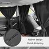 4pcs Black Car Privacy Curtain Set Detachable Privacy Travel Nap Car Window Sunshade Cover Night Car Camping Simple Curtain
