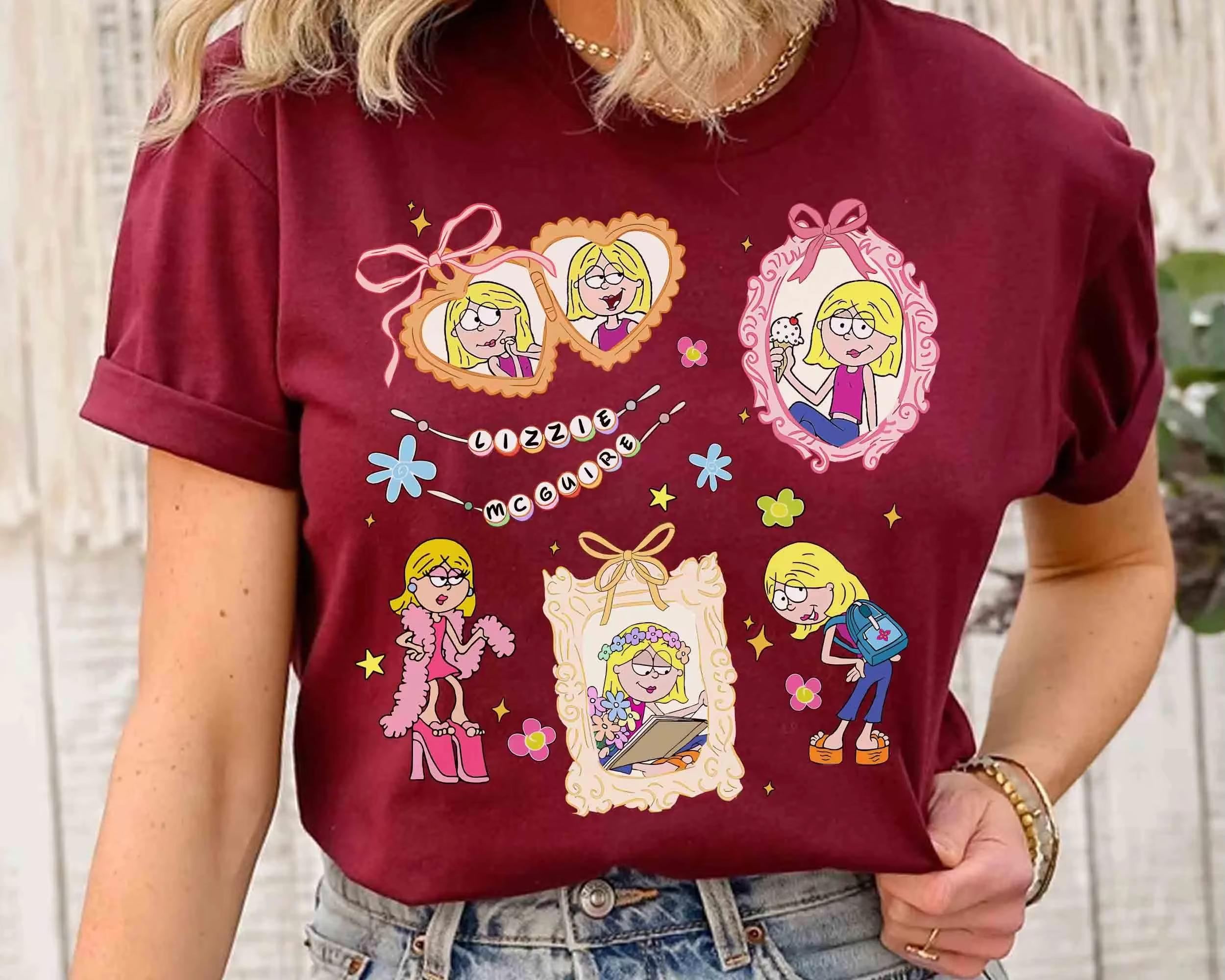 

Coquette Bows Watercolor Lizzie McGuire Shirt Cute Lizzie This Is What Dreams Are Made Of Tee WDW land Girls Trip 4XL
