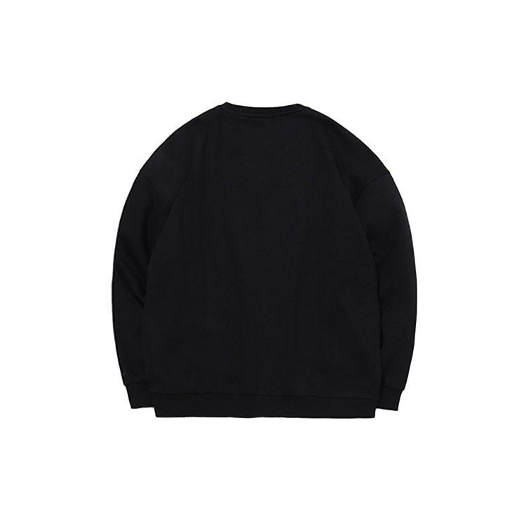 Li Ning Sweatshirts Unisex Black Crew Neck Moderate Regular AWDQB40-4