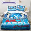 SSC Napoli Custom Name Pattern Bedding,Quilt Set Quilt Cover Pillowcase Home Birthday Gift(1 * duvet cover + 2 * pillowcase, without core)