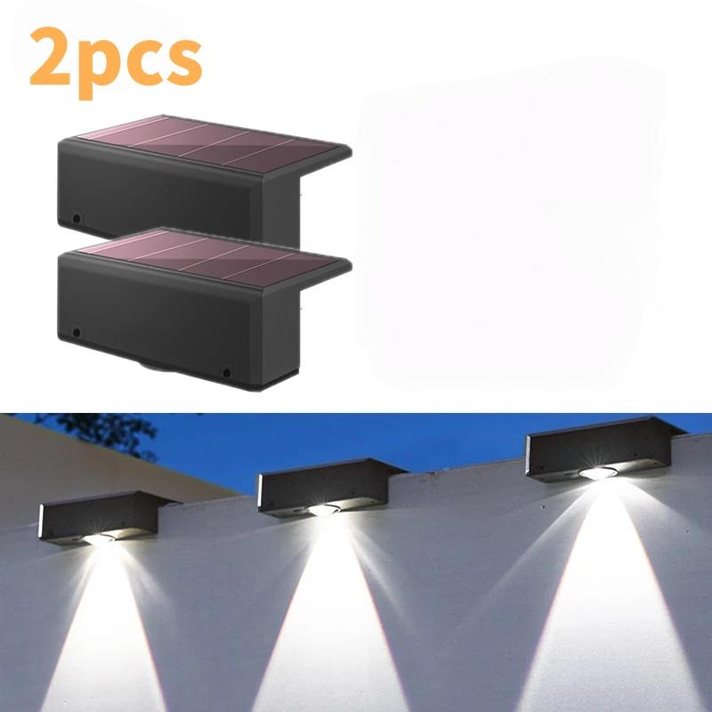 2/4pcs Solar Wall Washing Lamp Waterproof Outdoor LED Wall Light Courtyard Lamp Decorative Balcony Garden Decorative Lights