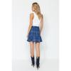 Black Flounced Tweed Fabric Mini Woven Skirt Twoaw22et0448