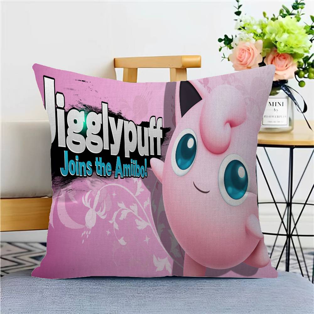 P-pokemon Jigglypuff Pillow Gifts Home Office Furnishings Bedroom Sofa Car Cushion Cover Case 45x45cm