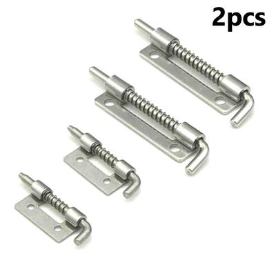 2Pcs Latch Tone Door Cabinet Hinges Door Bolts Spring Loaded Latches Door Cabinet Hinges Hardware Security Bolt
