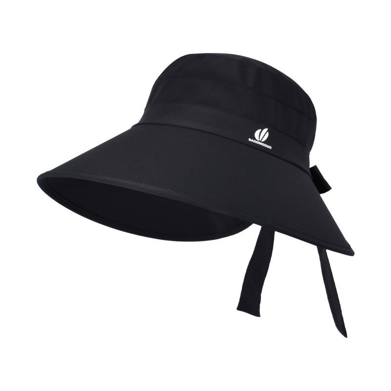 Summer Wide Brim Sun Hat With Butterfly Bow Polyester Sunshade For Outdoor Fashion