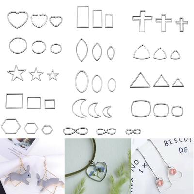30 teile/los Hohl Edelstahl Geometrische Lünette Rahmen Charms Anhänger Für DIY Ohrring Halskette Schmuck, Die Entdeckungen Zubehör