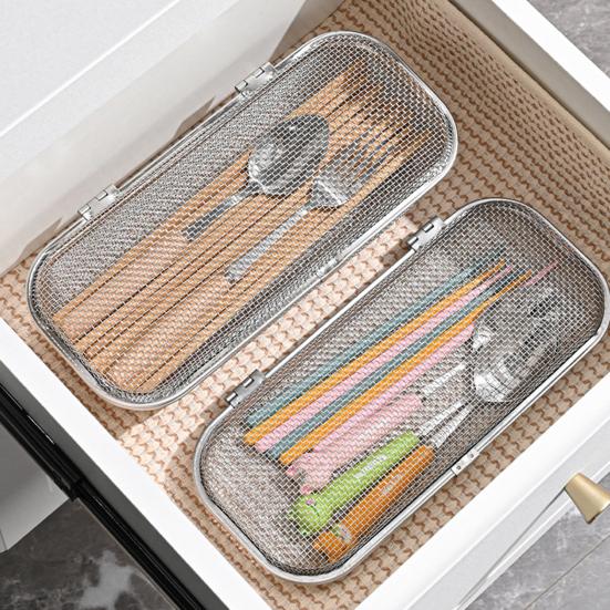 Stainless Steel Mesh Utensil Basket Dishwasher Safe Drying Rack