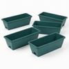 5 Pieces Rectangular Planter with Tray Long-Lasting Trough Drainage