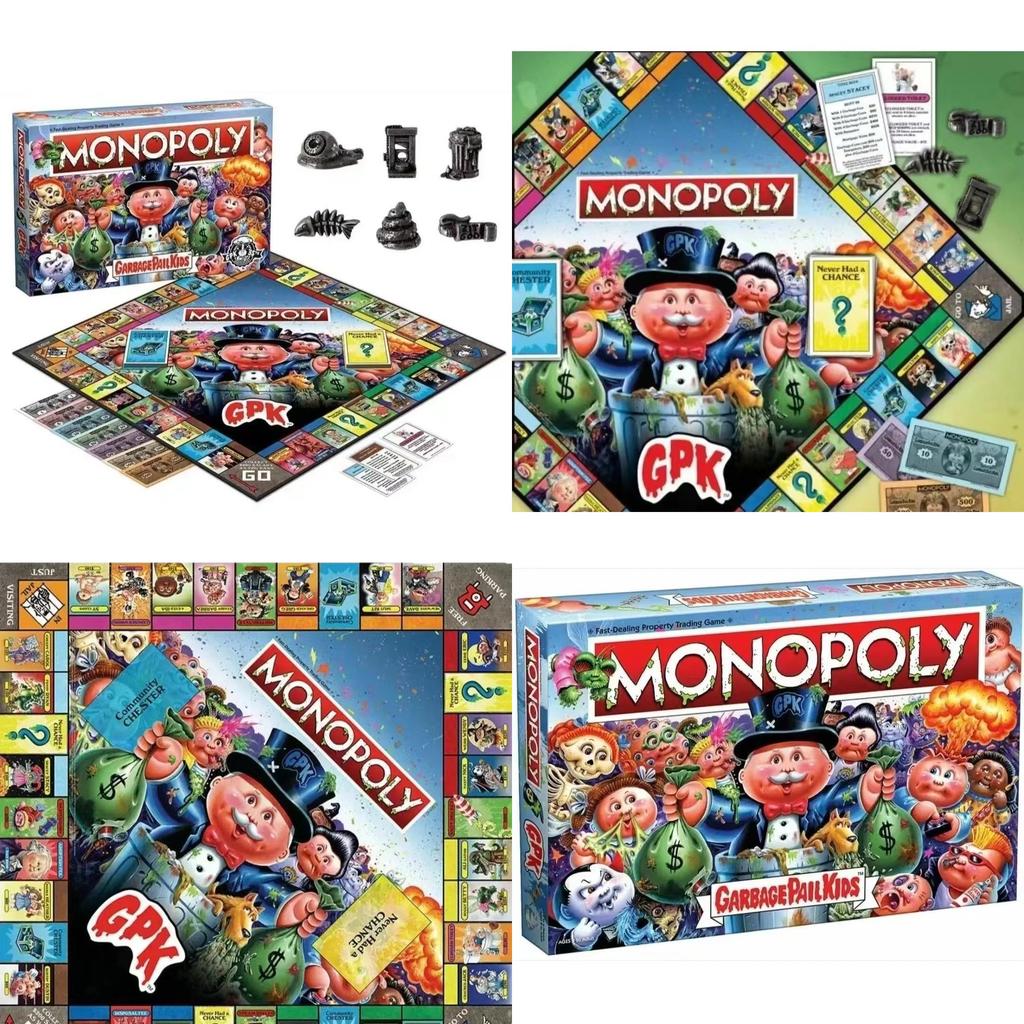 Garbage Pail Kids Monopoly Board Game With Card Decks For Teen Collectors