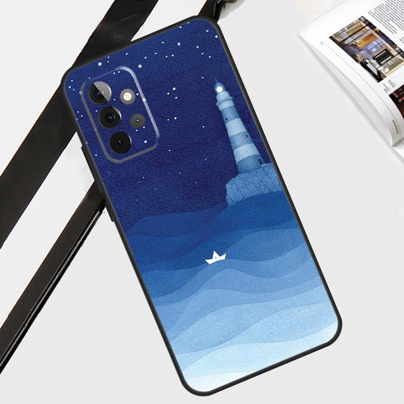 ocean waves sailboat Case For Samsung Galaxy A12 A22 A32 A52 A56 A36 A26 A16 A06 A54 A34 A14 A13 A53 A15 A35 A55