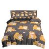 Three-Piece Dachshund Bedding Printing Cute Colorful Puppy Quilt Cover Home Textiles
