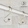 Rustproof Stainless Steel Shower Curtain Hooks Set of 12 S-Shaped Easy Install Decorative Ball Design Fits 1 Inch Rods