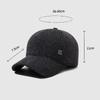 Men's Autumn Winter Woolen Baseball Cap Middle-aged And Elderly Woolen Warm Cap Dad Ear Protection Cap