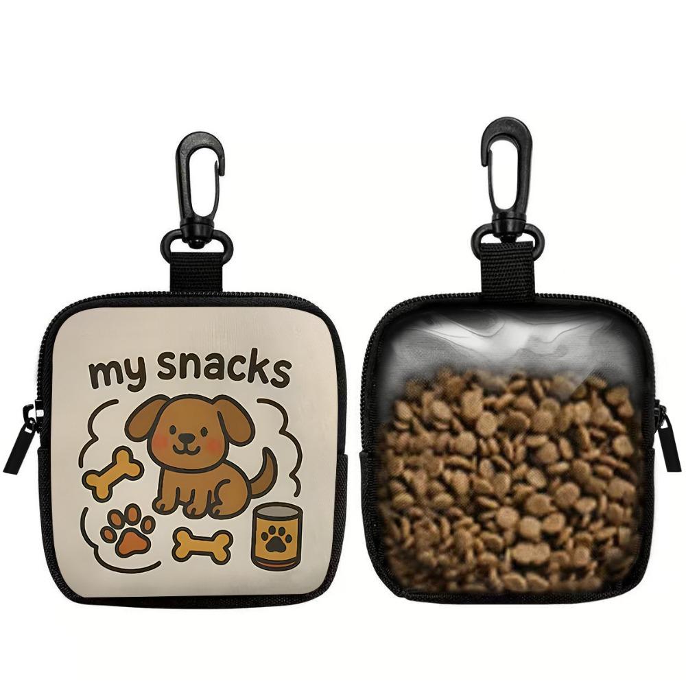 Portable Dog Training Bag Zipper Closure Pet Snack Bag Snack Container Pet Feeding Bag  Camping Style A