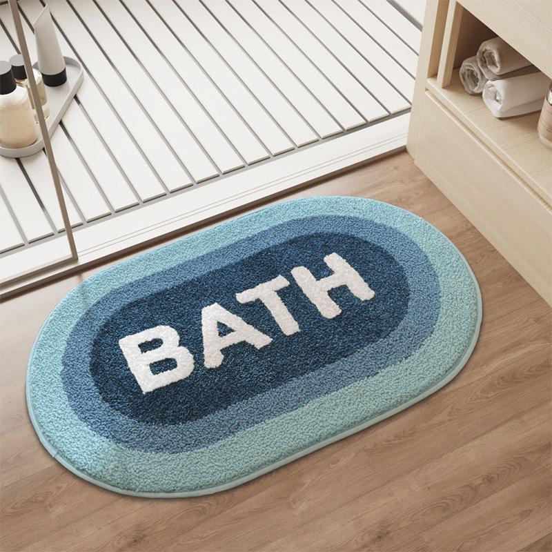Simple Bathroom Floor Mat Cashmere Floor Mat Household Bathroom Door Absorbent Foot Mat 40*60CM