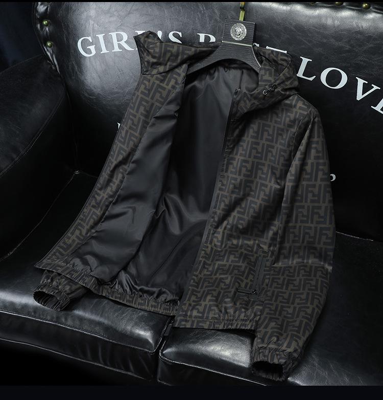 European Station Spring 2025 Men's Trendy Printed Hooded Jacket