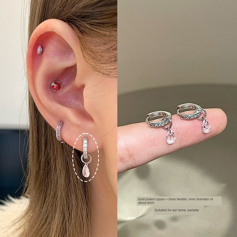 Ear Bone Nail Ear Bone Ring Medical Titanium Steel Ear Studs Ear Hole Titanium Alloy Female Ear Worm Nail Edge Unique Earrings Earrings