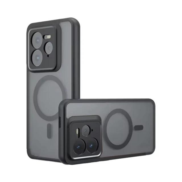 

Для OPPO Realme GT 7 Pro Магнитный акриловый матовый чехол Magsafe Для Realme GT 7 Pro Противоударная прозрачная крышка чёрный