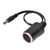 DC 5.5 x 2.1mm Female Plug to Car Cigarette Lighter Female Socket Power Supply Cable