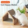 New Cardboard Cat Scratcher House for Indoor Cats & Kittens Vertical Cat Scratcher Scratching Board Pad Wooden Cat Sleeping Nest