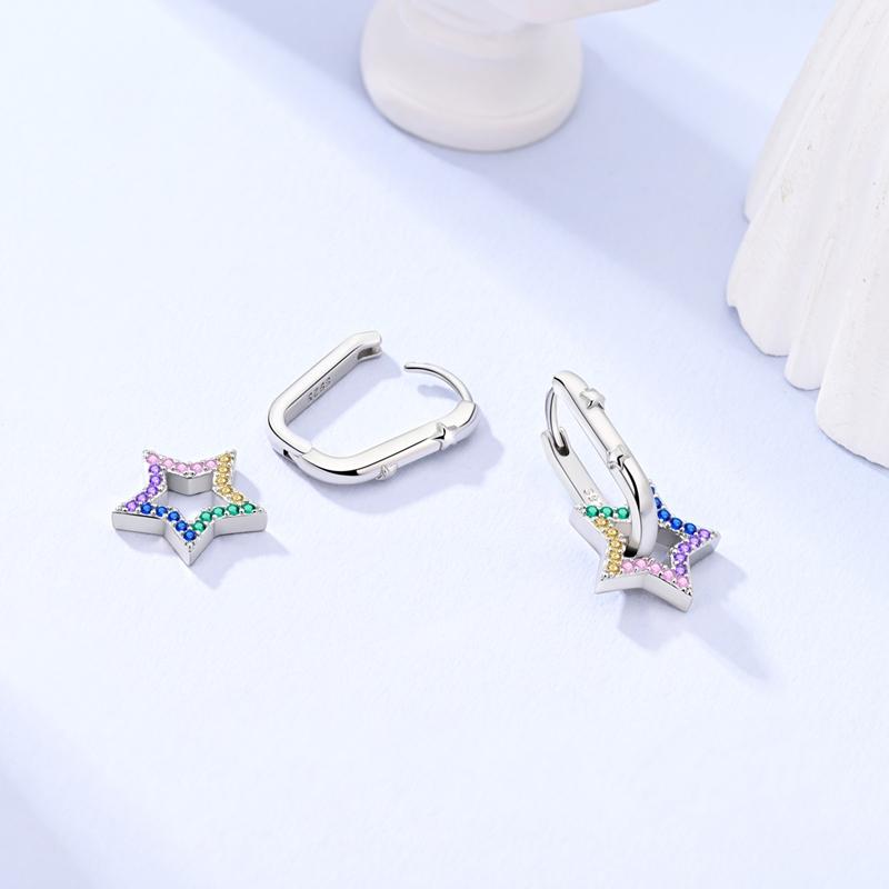 Original 925 Sterling copper Tassel Earrings Women 2025 Zircon Ear Studs Sparkling Pave Hoop Earring Anniversary Zircon Gift