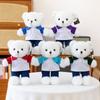 Cute Bear Plush Toy In School Uniform - Custom Logo Graduation Gift for Classmates