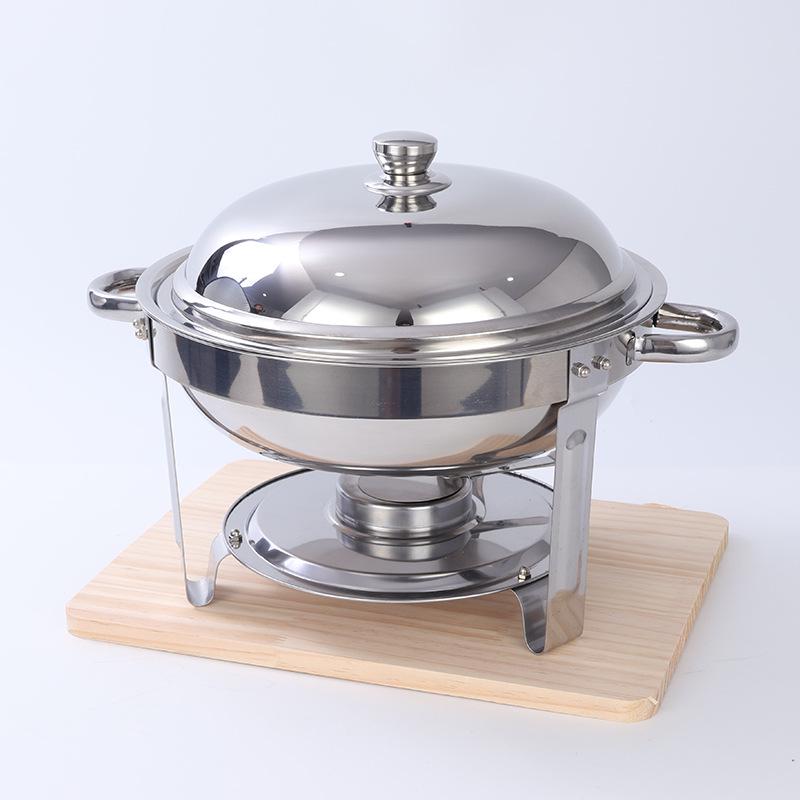 Stainless Steel Round Chafing Dish with Hangable Heat Preservation Container