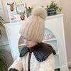 New Children's Mink Hair Hat Thickened Wool Braided Fur Hat Fox Hairball Ear Hat Winter Warm Hat