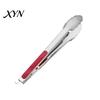 Rust-resistant Kitchen Tongs with Anti-Slip Handle And Silicone Scalloped Edges, Stainless Steel Heavy Duty Locking Food Clips for Grilling BBQ Salad,