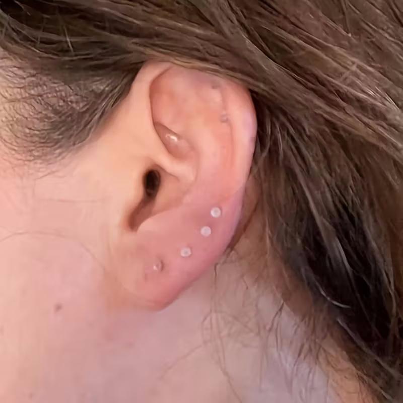 100/50pcs Plastic Earring Studs Invisible Clear Ear Stud Anti-Drop Hypoallergenic for DIY Jewelry Earring Accessories