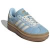 Adidas Gazelle Bold Clear Sky Cream Women Sneakers Blue Sand-Strata Cream-White JS3899