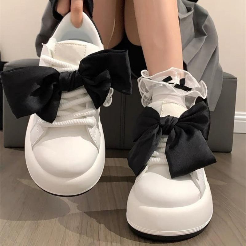 Explosive bow white shoes summer student versatile shoes original women's shoes casual board shoes fashion casual