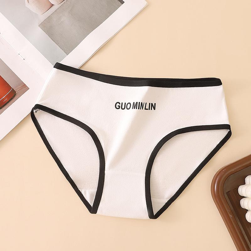 Women's Briefs Cotton Underpants Sports Girls Mid-waist Cotton Crotch Panties