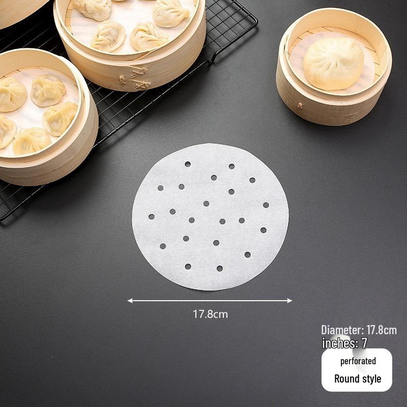 Disposable Non-Stick Steamer Mat for Mantou Baozi - Heat-Resistant Silicone Oil Baking Paper