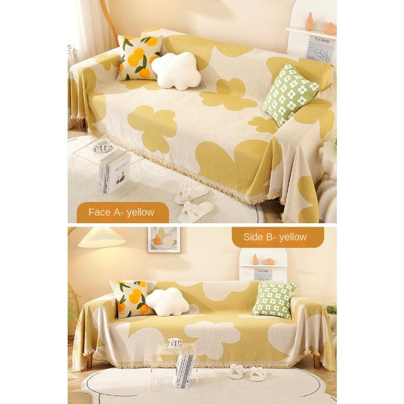 Nordic Style Sofa Cover Cloth Ins Style Full-Cover Sofa Cushion Simple Modern Sofa Cover Four Seasons Universal Sofa Cover Cover