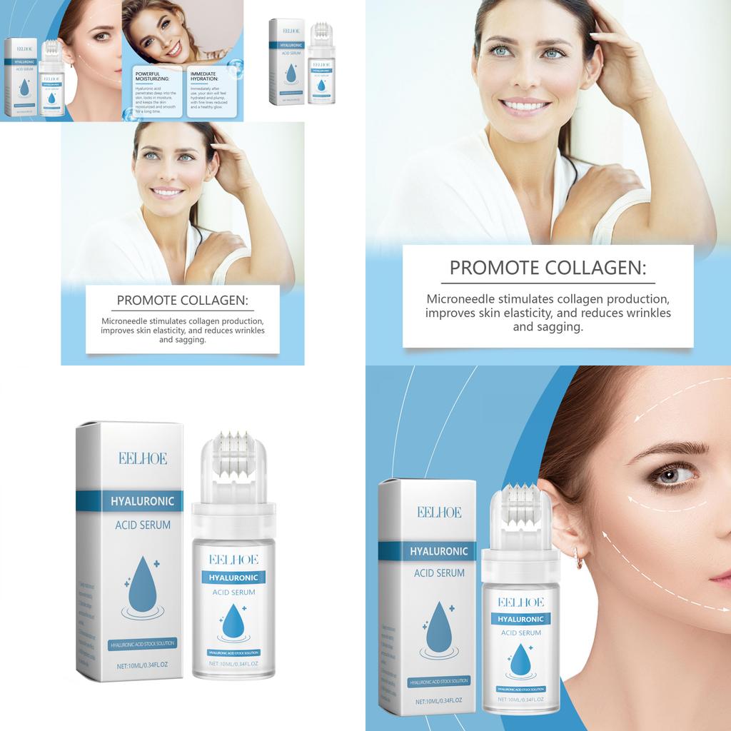 Eelhoe Transparent Hyaluronic Acid Roller Essence For Deep Hydration And Skin Firmness