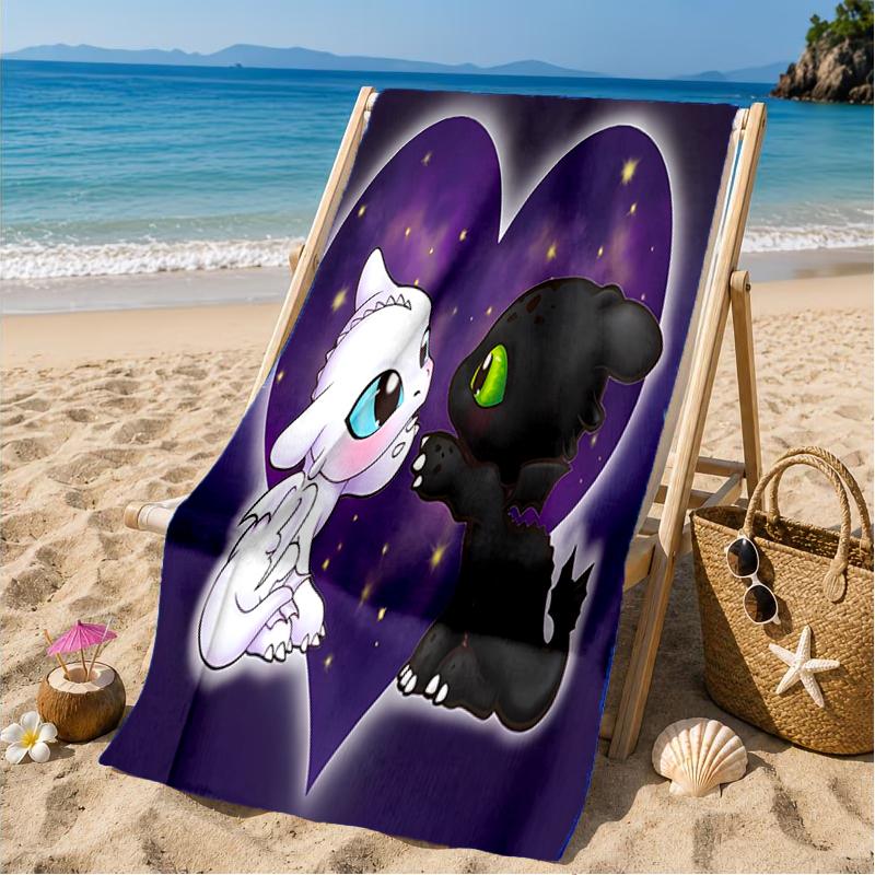 Dragon's Glimmering Fish Beach Towel, Microfiber Beach Towel, Perfect For Pool, Beach, Travel, Home Decor Beach Party Fan gifts