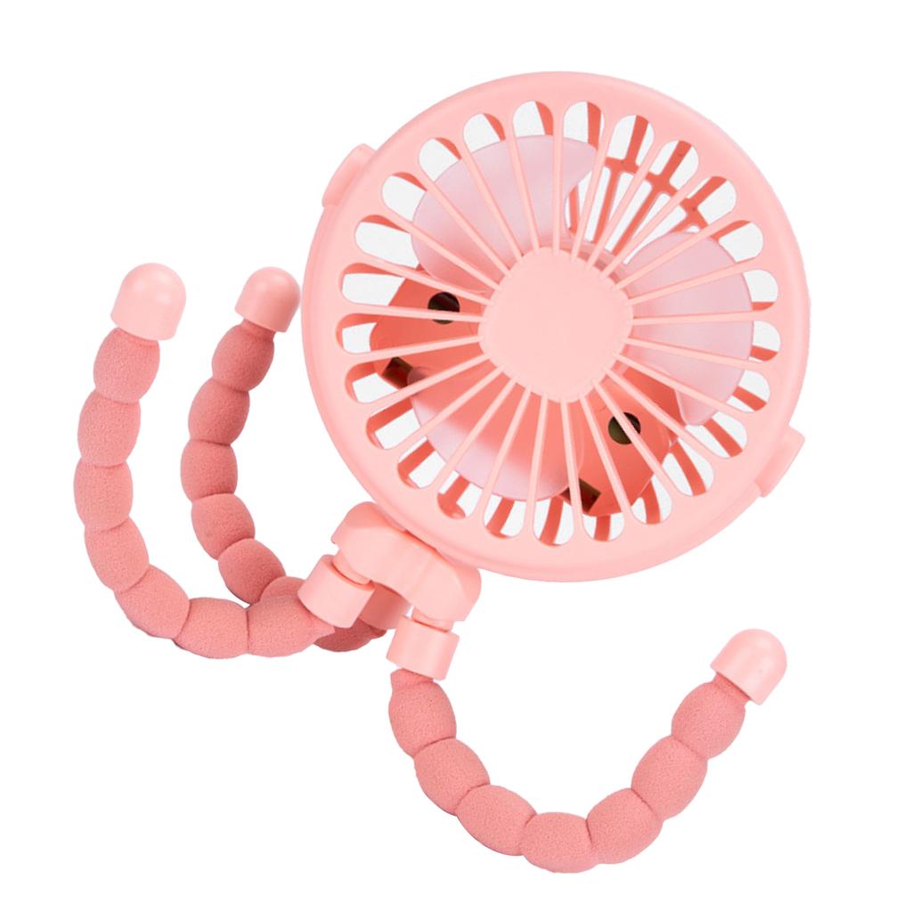 Kinderwagenventilator, batteriebetrieben, flexibles Stativ, Clip-on-Ventilator, leiser Baby-Autoventilator, tragbar, kompakt