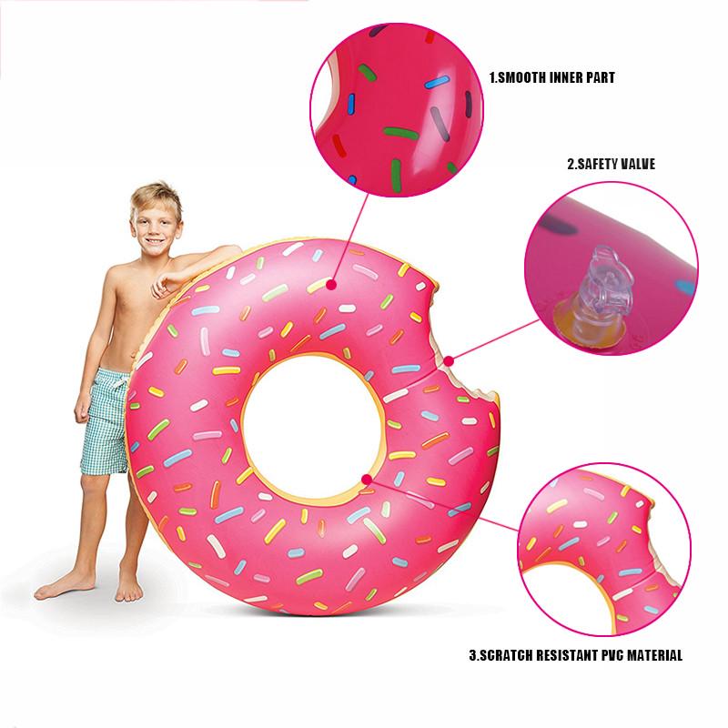 Inflatable Tire Creatures Emojis Swim Ring Beach Pool Float Donuts Ring