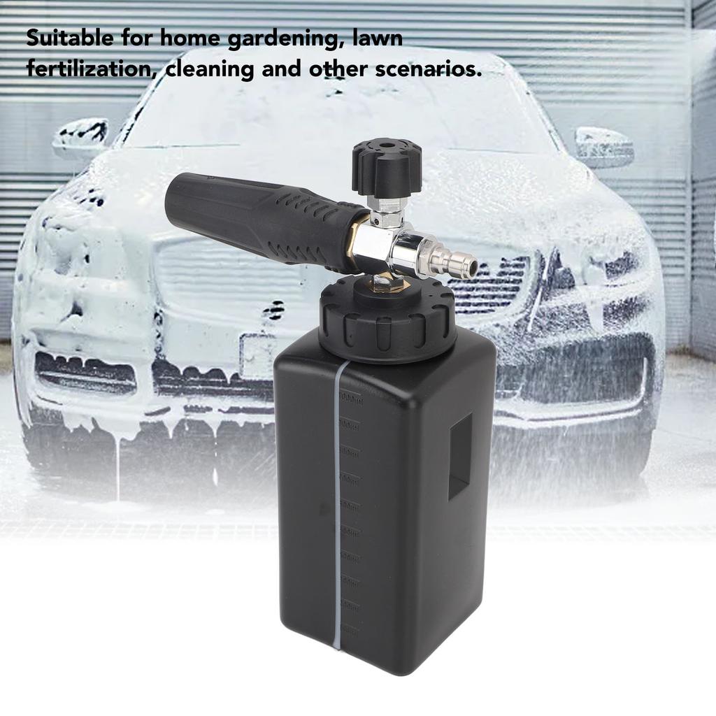Handheld Foam Sprayer 1000ML High Pressure Car Foam Sprayer for Home Gardening Lawn Fertilization Cleaning Black