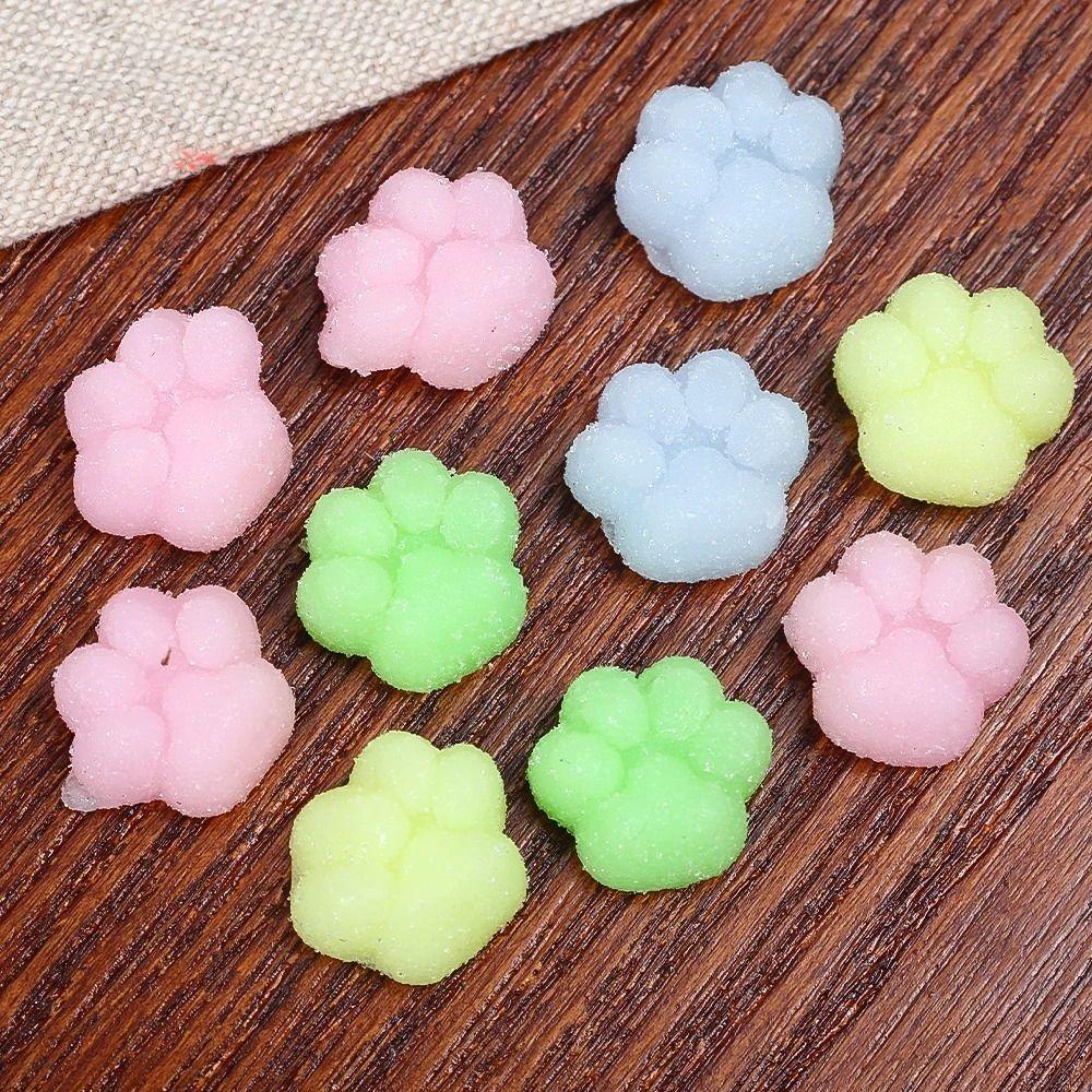 10pcs Stick-slip Decompression Toy TPR Cat's Paw Pinch Toy New Mini Cat's Paw Squeeze