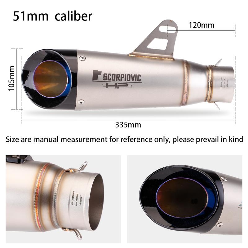 51MM 60MM Výfuková Moto Trubka Motocyklový VýfukovýTlumič S DB killerem Pro pcx 125 c650gt tmx530 cb500 z400 r3 mt07 cbr650 C22 C23
