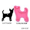 Shiny Dog Shaped Keychain Resin Mold DIY Crafts Pendant Silicone Mould Handmade Glossy Animal Puppy for Key Chain Decor