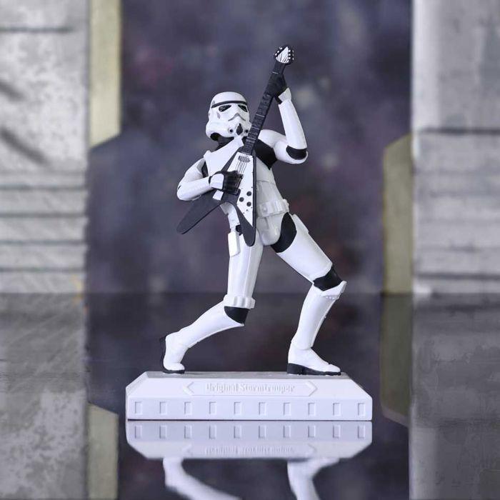 Figurine - rockstar - stormtrooper - 18cm - peinte à la main - licence officielle star wars
