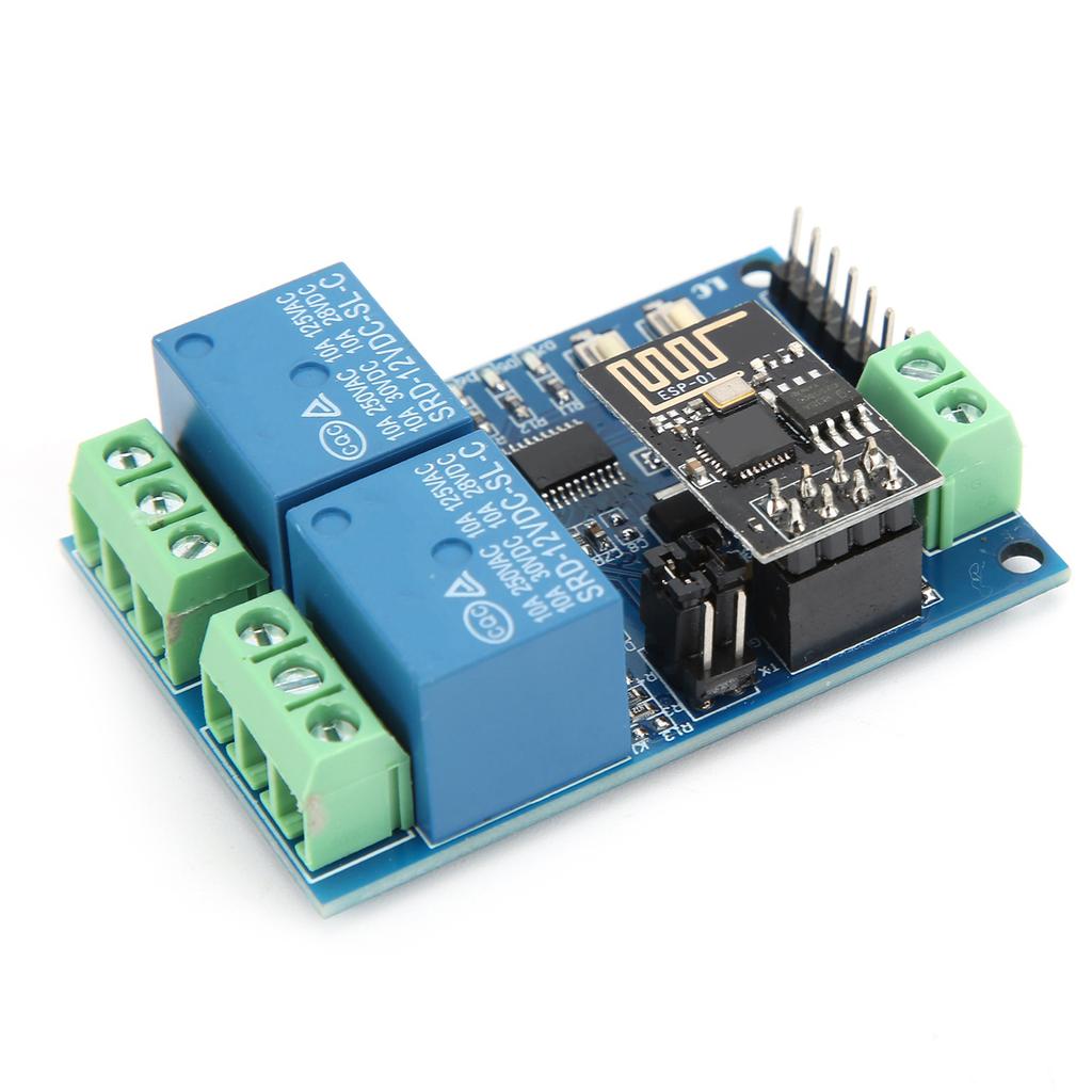 2?Way WiFi Relémodul for Android Mobiltelefon APP Trådløs Fjernkontrollbryter 12V ESP8266