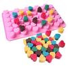 Heart Shaped Silicone Soap Mold 55 Grids Food Grade Non-stick Tray for Chocolate Cookie Cake Baking DIY