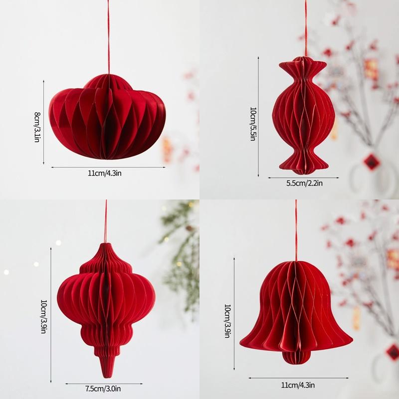 3D Paper Honeycomb Ball Santa Tree Hanging Pendant Christmas Hanging Ornament Lantern New Year Navidad Wedding Decor Supplies