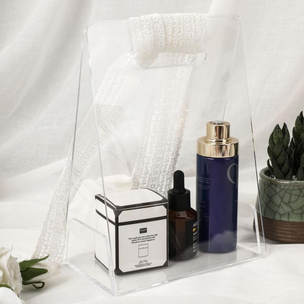 

Акриловая ручная цветочная коробка прозрачные многоразовые сумки-тоуты для подружек невесты свадьба день рождения день святого валентина подарочная упаковочная сумка 18X11X25cm